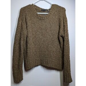 SOCIAL STANDARD by SANCTUARY Women's Sweater Round Neck Oversized Olive.Size S‎